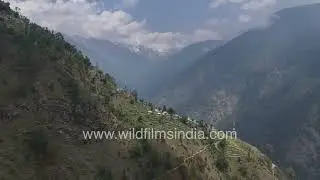 Ransi Village and Madhu Ganga Valley Amid Rugged Himalayan Terrain