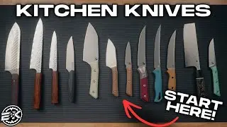 Описание кухонных ножей премиум-класса: Chef, Santoku, Nakiri и другие (200–400 долларов США)