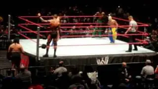 WWE Raw MSG 12/28/08 Kofi Kingston & Rey Mysterio vs Randy Orton & Cody Rhodes Part 1