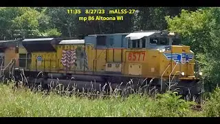 mALSS-27 manifest from Altoona WI - about to cross the Eau Claire River