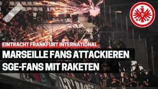 Marseille Fans beschie&szlig;en Eintracht Frankfurt Fans mit Raketen 😳