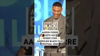 AARON GETS HIS RISING STAR AT ABFF 2025✨️ #aaronpierre #kelvinharrisonjr #Mufasa #abff #abff2025