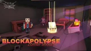 BLOCKAPOLYPSE Zombie Shooter: Visit the hounted houses on island and collect maps