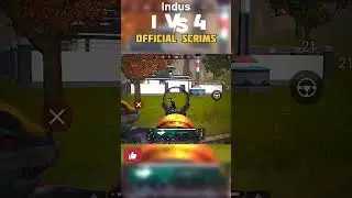 IV4 Clutch In Scrims🔥💥 @IndusGame #indusbattleroyalgame #1vs4 #shorts #official #esports