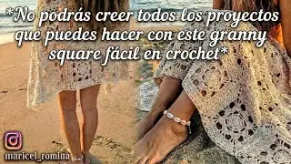 Tutorial de granny square crochet fácil y como unir para Manta | Chal | Pie de cama | cojín..