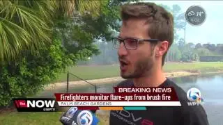 Firefighters keep close eye on hot spots after Palm Beach Gardens brush fire