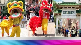 Woo Ching White Crane Lion Dance [Part 1] Chinatown Gate Main Street Performance Community Event