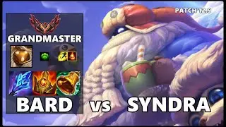 SEASON 12 GRANDMASTER Support Gameplay - BARD vs SYNDRA Patch 12.9