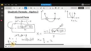 Algebra 2: Using the Quadratic Formula to Factor