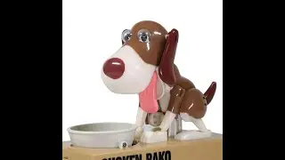 Hungry Dog Coin Bank  Adorable Puppy Hungry Dog Coin Bank Video