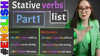 STATIVE VERBS LIST: PART 1 #English Lesson #learnenglishtoria