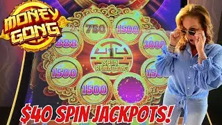 BIG SPINS on High Limit Money Gong! $40 Spin Bonus and MONEY GONG Bonus - Part 1 of 2!