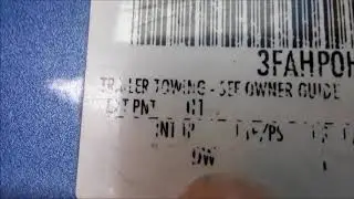 Ford Fusion Paint Code Location