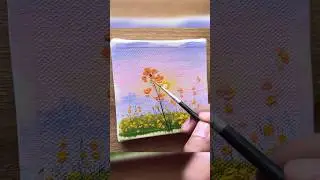 Spring morning acrylic painting