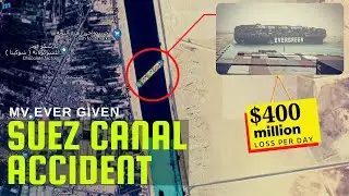 Suez Canal Blocked With Mega Container Ship