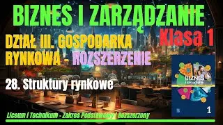 BIZNES i ZARZĄDZANIE 1| Dział III. Roz.28: Struktury rynkowe #biznes #liceum #technikum