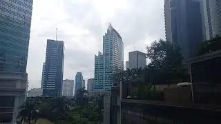 Downtown Jakarta skyline.