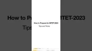 How to Crack MTET Examination 2023 #mtet