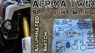 Africa Twin Spotlight Wiring + Lighting up the OEM switch