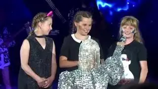 Fans on stage with Katy Perry // SHEFFIELD