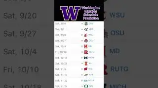 Washington Schedule Prediction #collegefootball #cfb #big10 #washingtonhuskies #football #prediction