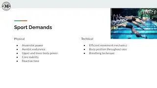 J17 Education - Swimming Sport Specific Training
