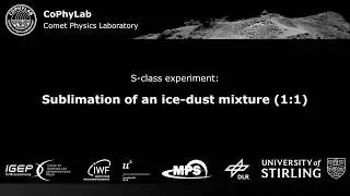 CoPhyLab S-class experiment: Sublimation of an ice-dust mixture (1:1)