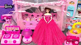 8 Minutes Satisfying with Unboxing Barbie Princess Kitchen Cooking Playset ASMR | Review Toys