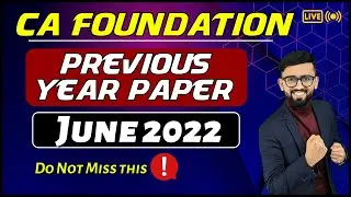 Previous Year Questions - June 2022 | CA Foundation Accounts | CA Hardik Manchanda |