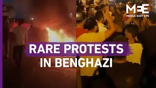 Rare protests in Libya&rsquo;s Benghazi over deteriorating living conditions and power cuts
