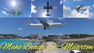 St. Maarten Airport, Maho Beach - The Most Exciting Beach in the World - Airplane Landings