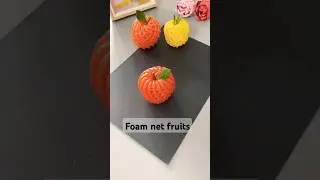 Make foam net fruits ideas #easycrafting #shortsvideo