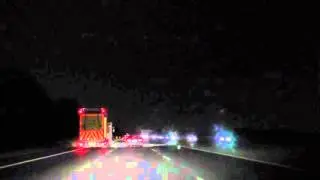 Night Drive On The M57, M62, M6 & M5 Motorways Liverpool To Worcester, England 11th October 2015