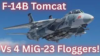 F-14B Tomcat против 4 МиГ-23 Flogger! DCS