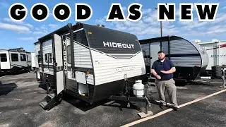 Used Travel Trailer only 4000lbs! Previously Enjoyed 2022 Keystone Hideout Single Axle 174RK