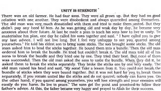 Unity is strength - Completing story