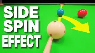 Snooker Side Spin Effect Cue Ball Throw