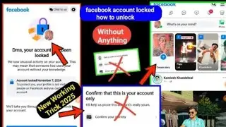 Facebook Account Locked 2025/Facebook Account Unlock New Working Trick#fb #facebook 