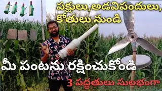 Crop protection from birds,monkeys,wild hogs పక్షులు,కోతులు పందులు నుండి మీ పంట రక్షణ multi wisdom