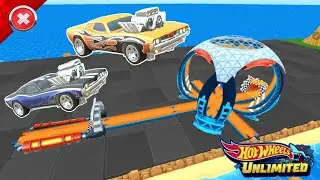 Hot Wheels Unlimited - Black Flames Rodger Dodger Race in The Roto Revolution
