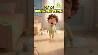 Time to Brush Teeth! 🪥 | Cute Kids Learning Video #ai #shorts #kidsvideo #healthyhabits #brushing