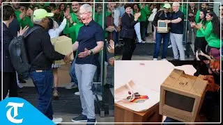 Tim Cook surprised to see Apple fan&rsquo;s 1984 Macintosh SE at store launch in Mumbai