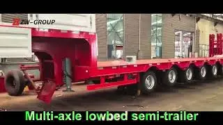 ZW Group Multi axle #lowbedsemitrailer  #semitrailer #lowboytrailer for sale #nigeria #tanzania