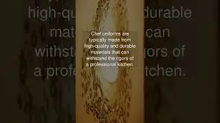 What are the common materials used in making chef uniforms?