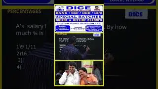 PERCENTAGE  || DICE ACADEMY HYD