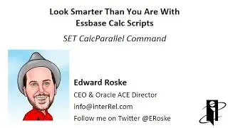 Essbase SET CalcParallel Command