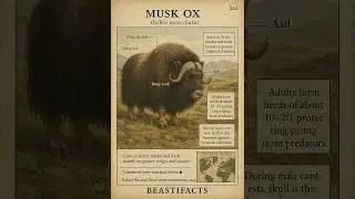 Vintage Musk Ox &ndash; The Woolly Sentinel of the Arctic Tundra ❄️🐃