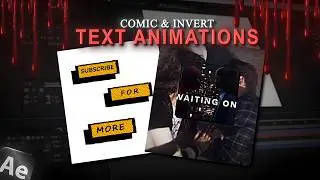 How To Make Comic & Invert Text Animations || After Effects Tutorial || 2026 #tutorial #aftereffects