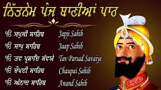 ਪੰਜ ਬਾਣੀਆ ਦੀ ਅੰਮ੍ਰਿਤ ਬਾਣੀ // Nitnem Sahib Panj Bania // Nitnem Live Path // 5 Bani Path