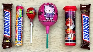 Satisfying video how to unpack rainbow lollipops and chupa chups chocolate ASMR